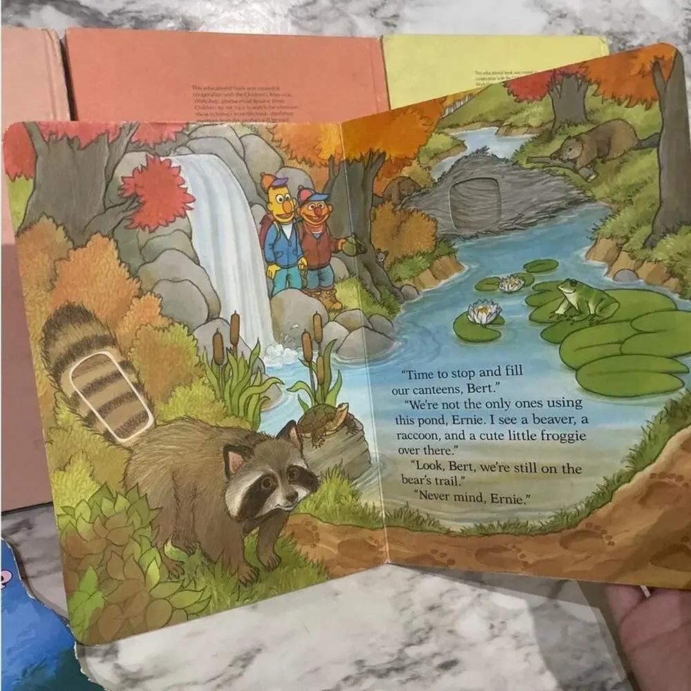 4 vintage sesame street books